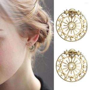 Stud Küpe Kadın Moda Dönemi Dönemi Dönemi Yıldız Yıldızı Rhinestone Ear Ceket Takı Hediyesi