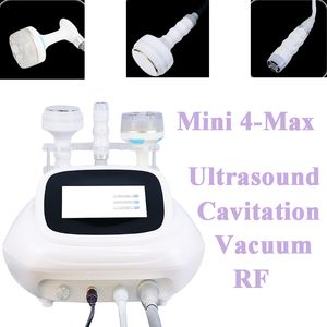 Mini 4-max ultraljud bantningsmaskin ansikte vaccum rf 40k kavitation 3D vakuum fett brinnande cellulitreduktion ansiktslyftning