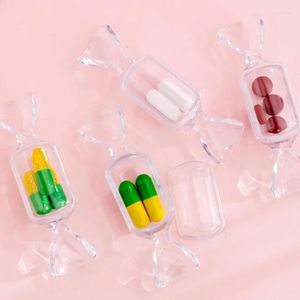 Storage Boxes Mini Candy Shaped Jewelry Container Box Plastic Necklace Ring Stud Earrings Cosmetic Case Organizer Supplies