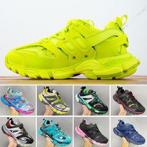 2022 Mens Women Casual Shoes Track 3.0 Sneakers Luxury Brand Designer Trainers Triple S Leather Platform Sneaker Ice Pink Blue White Orange Black Sneaker m21