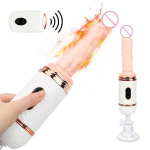 Beauty Items Female Masturbation Machine Automatic Stretch Heated Big Dildos For Women Anal Plug Vaginal Vibrators Cordless sexy Toys Adults