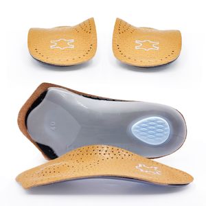 Leather Casual Shoes Insoles For Feet Orthopedic Shoes Soles Breathable Arch Support Half Pad Flat Foot Heel Damping Insert
