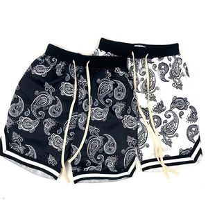 Summer Haruku Men Shorts Bandana Pattern Fashion Hip Hop Mens Brand Short Pant Bottoms Elastic Wais Man Casual Pants 220705