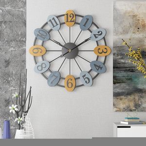 Wall Clocks Large Size Clock Vintage Metal Watch Digital Room Decor Mechanism Modern Design Home Decoration Accessories