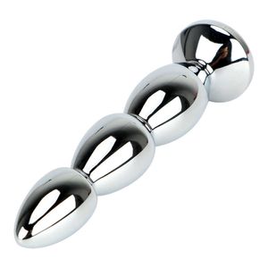 Beauty Items IKOKY Adult Product Metal Anal Beads Jewel Plug Long Butt Big Size Prostate Massage sexy Toys for Women and Men