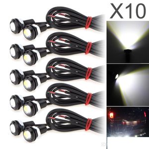 Luzes diurnos Runnung 10pcs/lote 9W 18mm LED diurno correndo branco 5730 Eagle Eye Car Fog Light DRL BB Signal de giro RENTRO Backup COR DHLBN