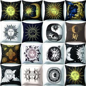 Pillow Hongbo Covers Sun Moon God Case Cover Floor Hom Decor Rustic Cojines