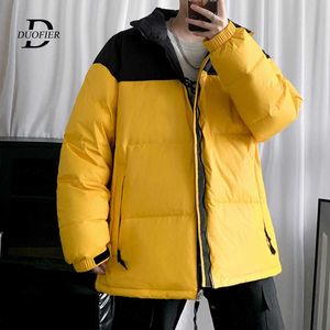 Jackets masculinos 2022 Jaqueta de rua de moda masculina de inverno grossa Harajuku de estilo coreano Homem parka casaco de água à prova de vento vestuário externo masculino G221013