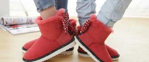 2022 Hot Sell CLASSIC DESIGN BOW SHORT BABY BOY GIRL WOMEN KIDS BOW-TIE with Diamond Model SNOW BOOTS FUR INTEGRATED KEEP WARM BOOTS