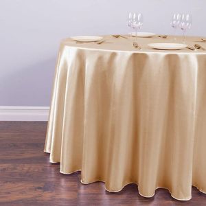 Table Cloth 10pc Satin Round Tablecloth Solid For Wedding Decoration Party El Banquet Home Decor Cover Tafelkleed Mant