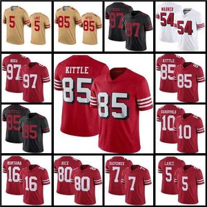 Camisa de futebol San Francisco''49ers''''5 Trey Lance 10 Jimmy Garoppolo Bordado