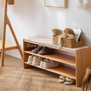 Szafka do przechowywania odzieży Nordic Wszystkie lite drewniane buty zmieniające się w stołku drzwi domowe japońskie stojak na typ