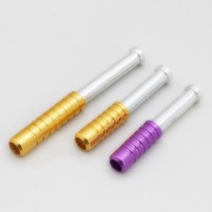 Smoking Colorful Aluminium Alloy Pipes Dry Herb Tobacco Cigarette Holder Catcher Taster Bat Spring Expansion Mini Filter Dugout One Hitter Digger Tip