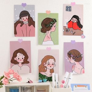 Confezione regalo 6 pezzi/confezione Pretty Girls Paper Cards Scrapbooking Room Background Decorazioni da parete Cancelleria