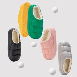 home shoes Waterproof cotton slippers for women to wear anti-skid petals outside in winter indoor household thermal insulation household plush