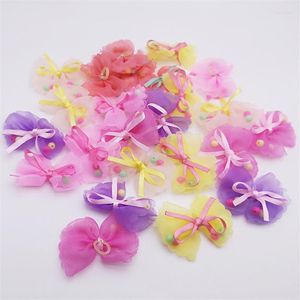 Dog Apparel Pet Hair Tie Fashion Cute Beads Bowknot Decor Bow For Dogs amp Cats Party Dress Up Accessories