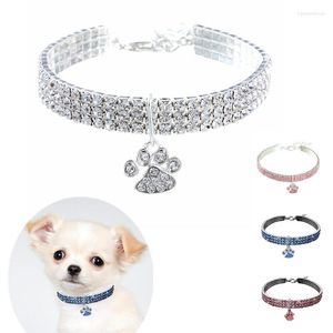 Dog Collars Personalized Crystal Collar Pet Necklace Jewelry Springs Claw Pendant For Gift Five Color Available