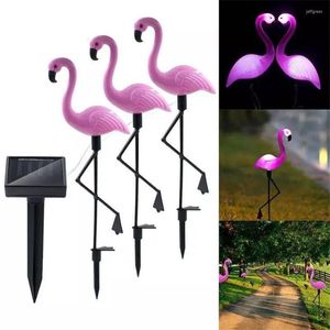 1/3 stücke Solar Powered Flamingo Rasen Lampen Garten Dekoration Im Freien Wasserdichte Landschaft Hof Terrasse Lichter Pathway Beleuchtung