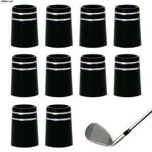 Nya 10st Black Plastic Golf Ferrules för 0,370 spetsstrykjärn Axklubbaxlar Hylsa Adapter ersättning 19mm tillbehör