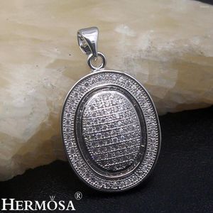 Подвесные ожерелья Hermosa 4mm Pendants Овальное ожерелье для женщин Грейс Грейс Подарок Моды Женщины Ювелирные изделия