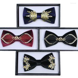 Laço laços gravata luxo para homens casamento acessórios reais da marca de design original vintage butterfly presentes masculinos de gravata de vestido formal