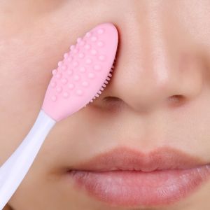 Beauty Skin Care Wash Face Silicone Brush Exfoliating Nose Clean Blackhead Removal Brushes Tools Removable Head