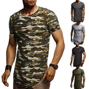 Erkek Tişörtleri Yaz Kısa Kollu Erkekler Tshirt Swag Kemer Omuz Piliz Tesli Giyim için Katlama Erkek Üstleri