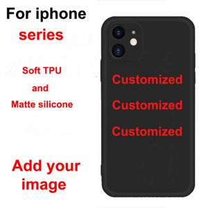 Customized Matte Case for iPhone 14 13 12 11 Pro Max Mini SE XS XR X 7 8 6 6S Plus DIY Personalized Photo Picture Soft Cover Funda