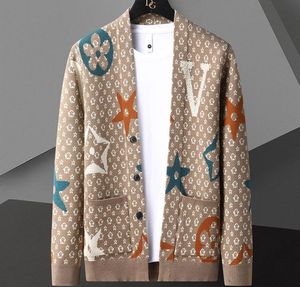2022 nueva marca de lujo con cuello en V Cardigan suéteres de moda de punto de Cachemira suéter de estilo coreano para hombre chaqueta de punto de moda ropa de hombre