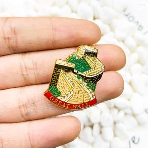 Spille National Badge cinese il regalo Great Wall Pin souvenir da viaggio in cinese boro da spina con zaino per la pubblicità di gioielli pubblicitari