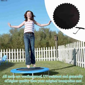 New 1Pc Black Trampoline Mat Replacement Jumping Round With Hooks Accessories 8/10ft