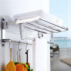 Bath Accessory Set 304 Stainless Steel Mirror Bathroom Hardware Accessories Towel Bar Two Racks YM-006