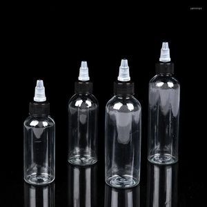 Butelki do przechowywania słoiki 2PCS 60 ml/100 ml/120 ml napełniane butelka PET Płyn kroplowy pojemnik tatuażowy