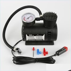 Uppblåsbar pumpluftkompressor 300psi C300 12V PORTABLE Electric Tire Inflator Pump Abs biltillbehör Drop Leverans 2022 Mobiler Mo DH2ZH