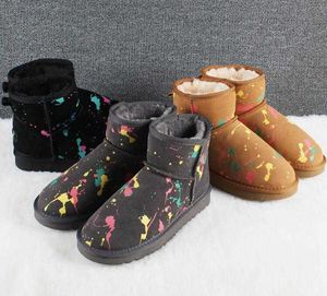Snow Boots Women Boots Warm Boots Classic Design 5854 Mini Short Graffiti Keep Aus 1978 Us3-12 Eur 35-43 Free Transshipment