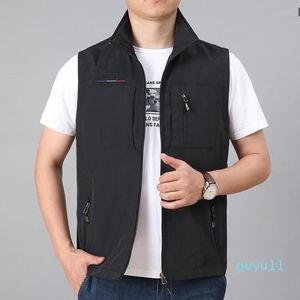 Мужские жилеты Mantel Jaket Rompi Musim Semi Baru Warna Solid Berdiri Kerah Mendaki Kerja Tanpa