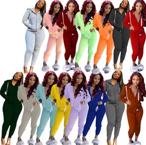 Fall Womens Two Piece Pants Sets Outfits Letter Printing Tracksuits Long Sleeve Hooded Zipper Fly Jacket and Legging Bulk Item Wholesale Lots Clothing K466