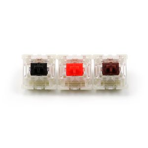 Keyboards Gateron mechanical keyboard silent switch Black Red white brown 5pin transparent case Suitable for RGB plug-in lamps cherry mx 221018