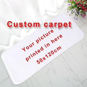 Carpets 60x180cm Custom Mat Anti-slip Carpet Print Your Design Picture Po Flannel Floor Customized For Bath Door Living Room