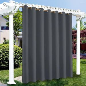 Cortina Blackout Outdoor para pátio Cortes à prova d'água à prova de vento Gommet na parte superior térmica de cortinas de jardim com isolamento térmico inferior