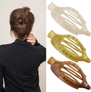 S3254 Jóias de moda Jelly Color Barrettes for Women Plástico Cabeça de pato Pato clipe de cabelo Bobby Pin Lady Girl Barrette Hair Acessórios