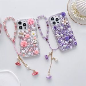 Shiney Luxury Mobiltelefonfodral för iPhone 15 14 14Plus 14Pro 13 13Pro 12 Pro Max 11 Clear Glitter Rhine Stone Case Bling Shiney Cover iPhone14 15Pro 15PROMAX 14PROMAX