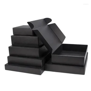 Geschenkpapier 10 Stück / Black Box Kleidung Transport Wellpappe Verpackung Kleiner Karton Unterstützung individuelle Größe und gedrucktes Logo