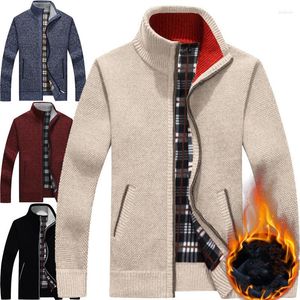 Maglioni da uomo Mannen Truien Herfst Winter Dikke Warme Kasjmier Rits Fleece Jassen Trui Gilet casual