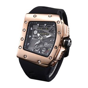 Luxury Top Brand Herrmode Sports Watch Quartz Movement Rostless Steel Case gummiband