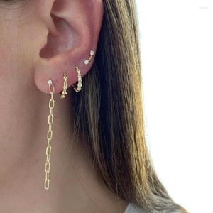 Hoop Earrings 925 Sterling Silver Bamboo Shaped Paved White CZ Mini Huggie Earring Simple Classic Trendy Hoops Fashion Women Jewelry