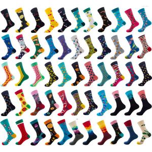 Herrensocken Männer atmungsaktive Baumwolle lustige süße Früchte glücklich farbenfrohe Neuheit Skateboard Pure Cottonsocks