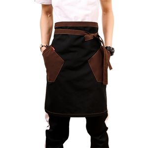 Unisex japoński fartuch w talii jeansowy barista vintage pół gotowania s men pinafore 220507