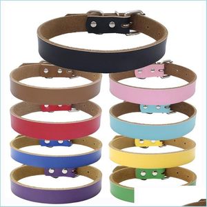 Hundhalsar Leases Fashion Dog Collar Pet Supplies Chains Cat Leashes Tillbehör Rostfritt stål Iron Sheet Strong slitesisti dhwhr