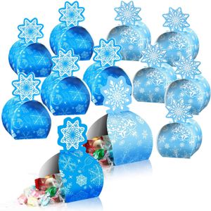 Decora￧￵es de Natal Decora￧￵es de Natal Caixas de doces Xmas Snowflake Treat Party Favor para Holiday Kids Chuveiro de beb￪ Drop D Dhxj8